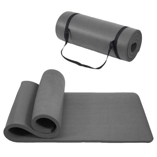 Reptiva One-Inch Thickened High-Density Yoga Mat with Straps