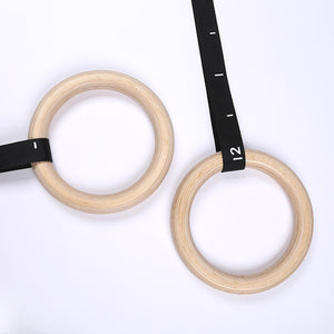 Reptiva Wooden Fitness Pull-Up Gymnastics Handle Ring
