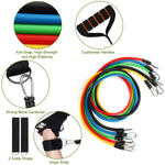 Reptiva 11Pcs Resistance Bands Set Fitness Workout Tubes Exercise Tube Bands