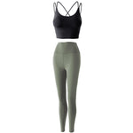 Reptiva Women’s 2-Piece Yoga Set – Bra & High-Waist Leggings