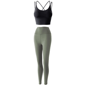 Reptiva Women’s 2-Piece Yoga Set – Bra & High-Waist Leggings