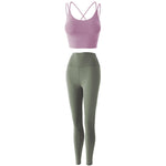 Reptiva Women’s 2-Piece Yoga Set – Bra & High-Waist Leggings