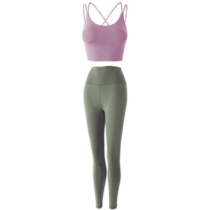 Reptiva Women’s 2-Piece Yoga Set – Bra & High-Waist Leggings