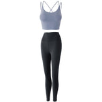 Reptiva Women’s 2-Piece Yoga Set – Bra & High-Waist Leggings