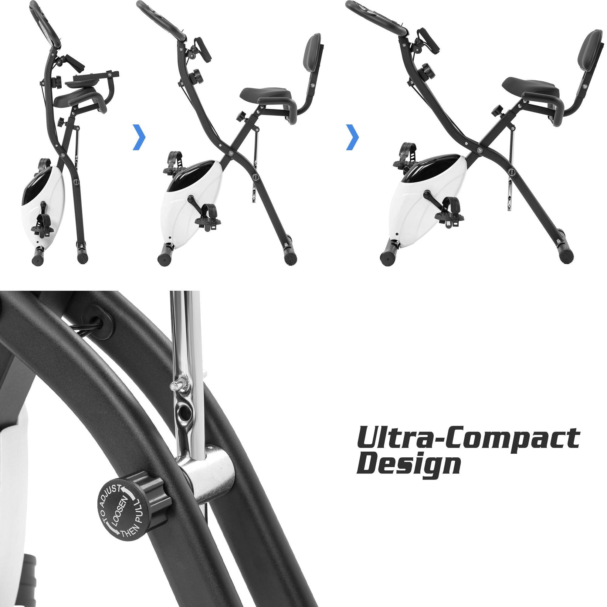 Reptiva Foldable X-Bike with 10-Level Resistance