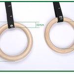 Reptiva Wooden Fitness Pull-Up Gymnastics Handle Ring
