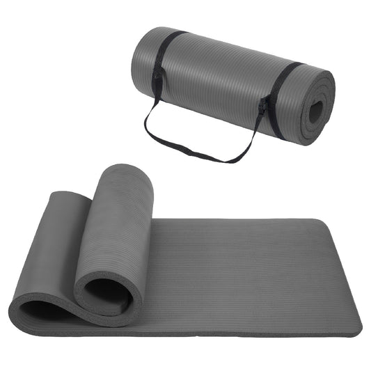 Reptiva One-Inch Thickened High-Density Yoga Mat with Straps