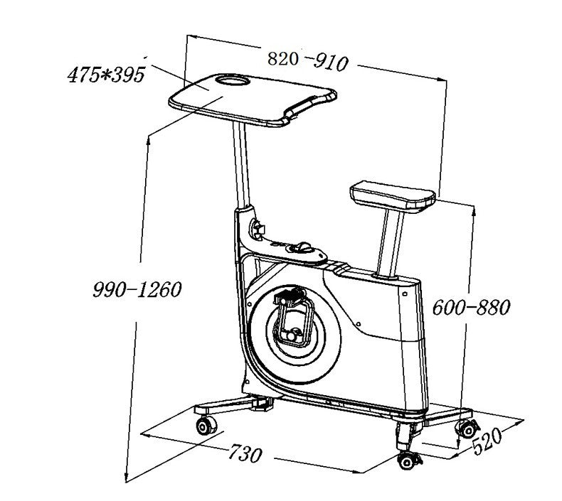 Reptiva Silent Magnetic Desk Bike