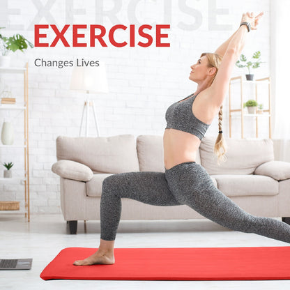 Reptiva One-Inch Thickened High-Density Yoga Mat with Straps