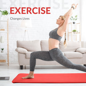 Reptiva One-Inch Thickened High-Density Yoga Mat with Straps