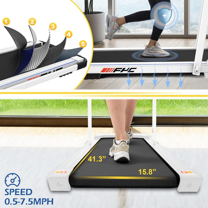 Reptiva Walking Pad Treadmill, 300 Lbs  About 136.1 Kg Capacity Under-the-counter Treadmill, Walking Pad With Handle, Small Household Treadmill, Mini Foldable Treadmill With Remote Control