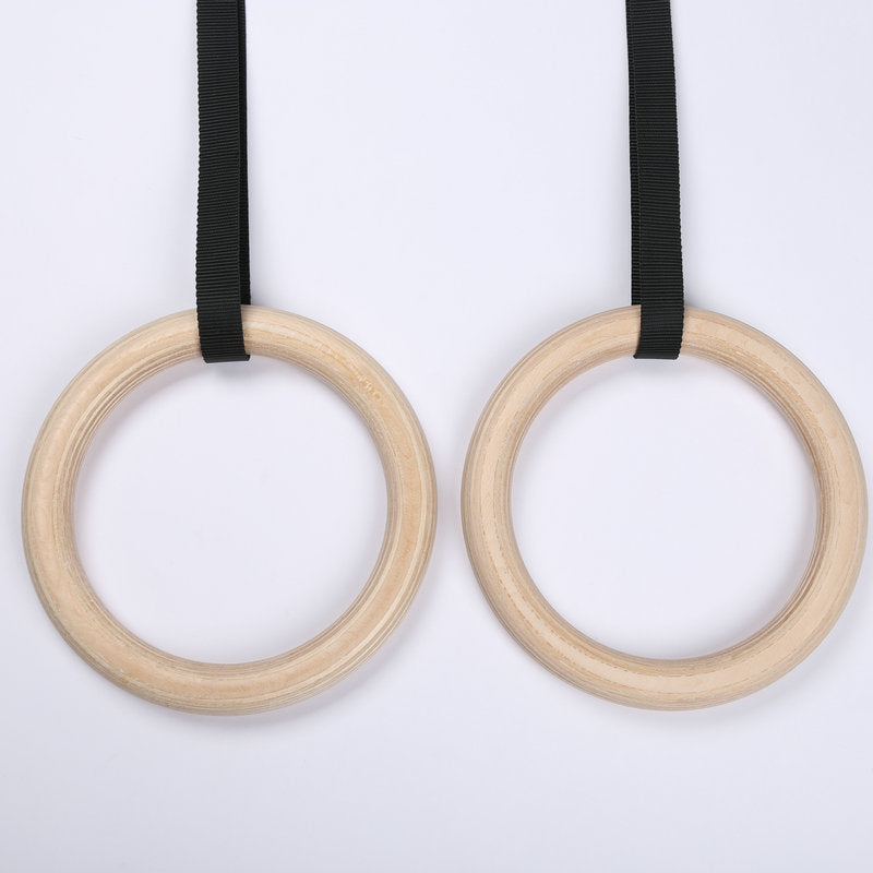 Reptiva Wooden Fitness Pull-Up Gymnastics Handle Ring