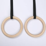 Reptiva Wooden Fitness Pull-Up Gymnastics Handle Ring