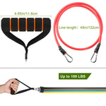 Reptiva 11Pcs Resistance Bands Set Fitness Workout Tubes Exercise Tube Bands