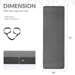 Reptiva One-Inch Thickened High-Density Yoga Mat with Straps