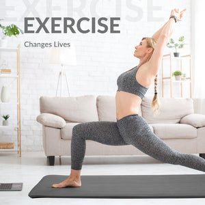 Reptiva One-Inch Thickened High-Density Yoga Mat with Straps