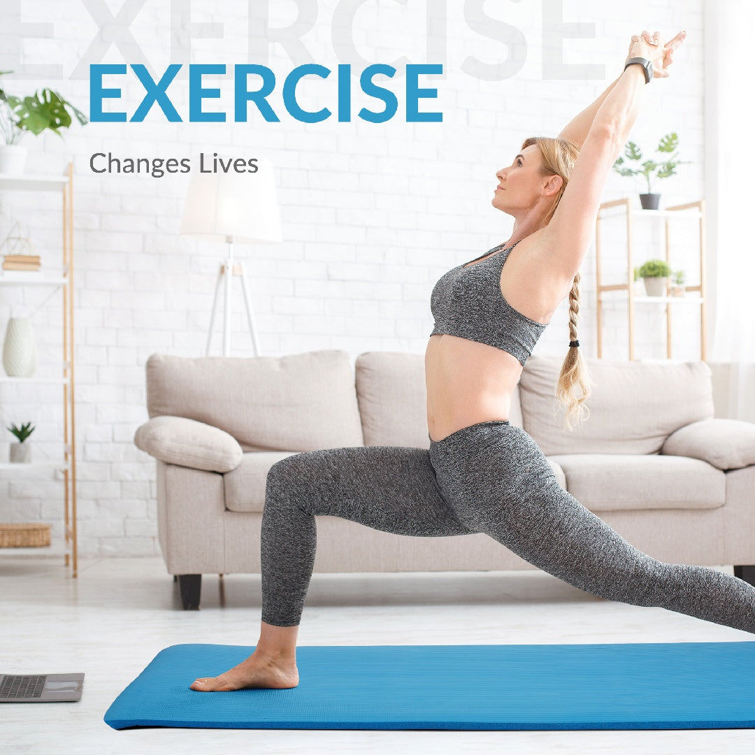 Reptiva One-Inch Thickened High-Density Yoga Mat with Straps