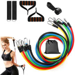 Reptiva 11Pcs Resistance Bands Set Fitness Workout Tubes Exercise Tube Bands