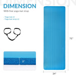Reptiva One-Inch Thickened High-Density Yoga Mat with Straps